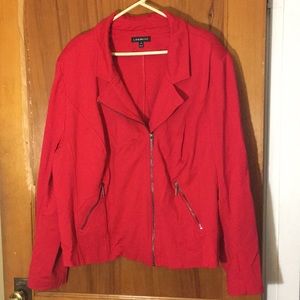 Red knit Moto Jacket